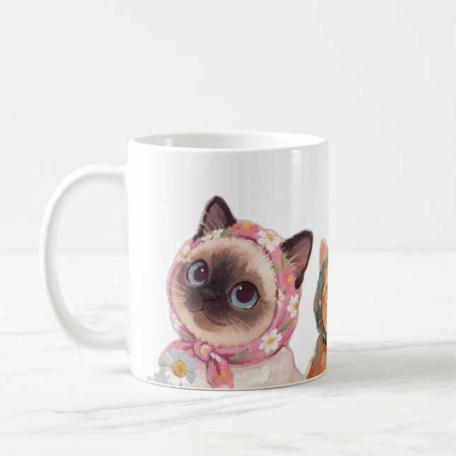 Caneca De Café Adorable Fluffy Cat Lover Coffee Mug (Esquerda)