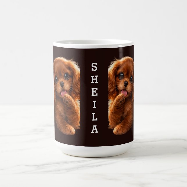 Caneca De Café Adorable Ruby Cavalier Spaniel (Centro)