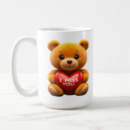 Caneca De Café Adorable Teddy bear I miss you