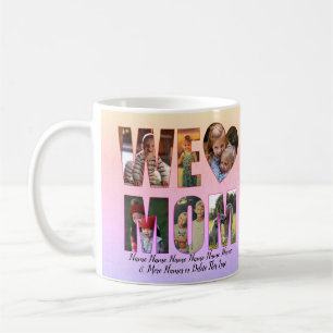 Caneca De Café Adoramos Coração Mãe Adicionar Fotos Nomes Past