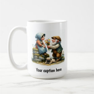 Caneca De Café Adoráveis Munchkins Idosos com Roupas Antigas