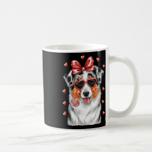 Caneca De Café Adorável Australian Shepherd Lambe Pirulito Valent
