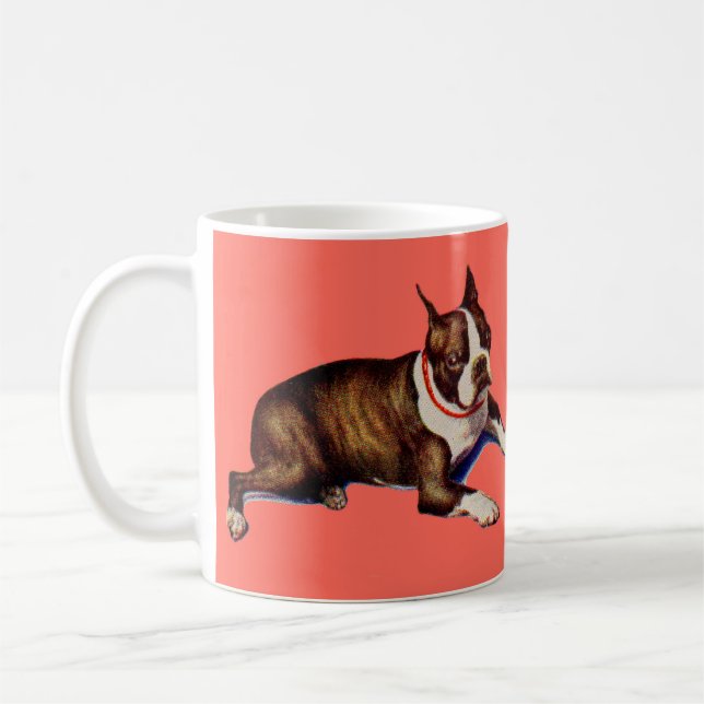 Caneca De Café adorável Boston terrier (Esquerda)