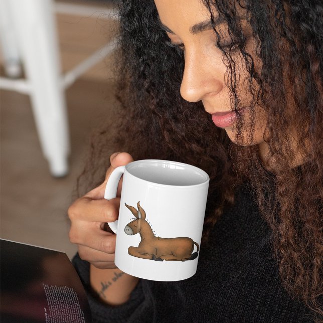 Caneca De Café Adorável Brown Donkey Mug (Criador carregado)