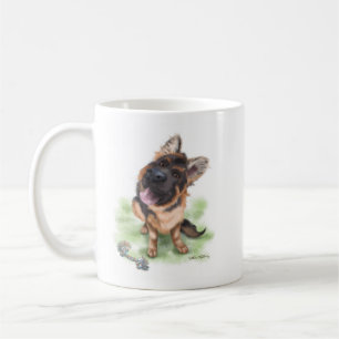 Caneca De Café Adorável cachorrinho de desenho animado Pastor Ale