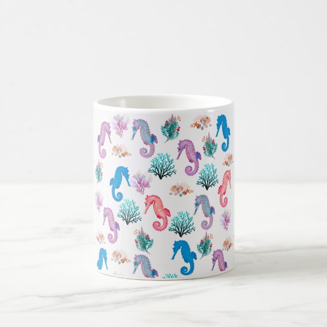Caneca De Café Adorável Cavalo do Mar (Centro)