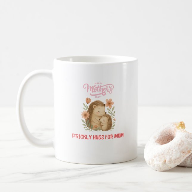 Caneca De Café Adorável Dia das Mãesouriço-Cacheiro (Com Donut)