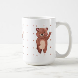 Caneca De Café Adorável e bonitinho dos pontinhos de urso, crianç