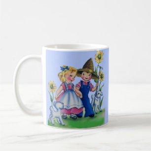 Caneca De Café adorável fazenda e fazenda dos anos 40