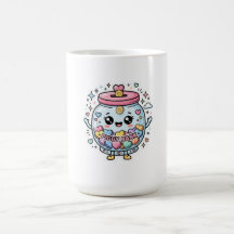 Adorável Kawaii Cofrinho Jarração Coração Moedas A