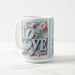 Caneca De Café Adorável Loja De Amor Em Camadas