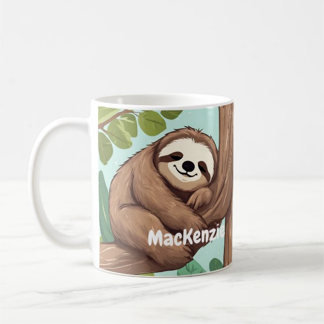 Caneca De Café Adorável Lpreguiçoso Café Mug Gift Idea (Esquerda)