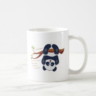 Caneca De Café adorável panda pendurado de cabeça para baixo