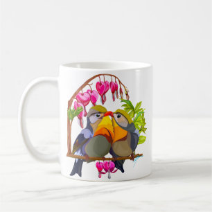 Caneca De Café Adorável Pekin Robin Bird Pair