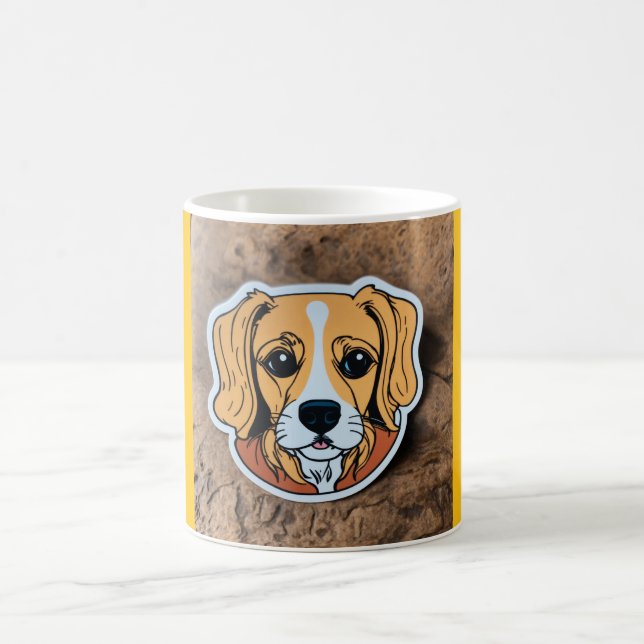 Caneca De Café "Adorável Pup Perchido em uma Taça" (Centro)