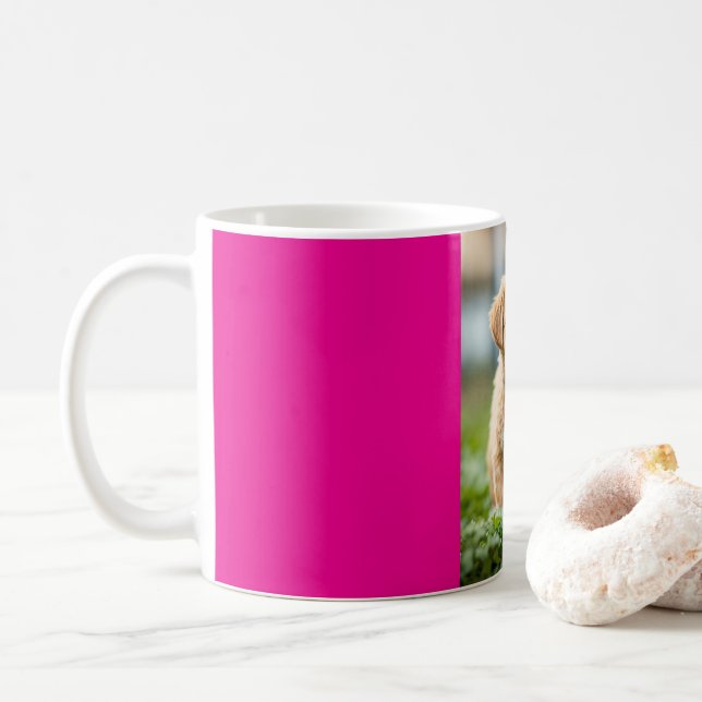 Caneca De Café "Adorável Puppy em uma taça" (Com Donut)
