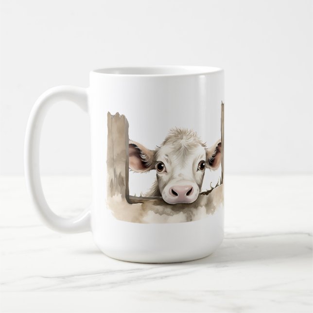 CANECA DE CAFÉ ADORÁVEL TAN CALF PEEANDO SOBRE A FENDA (Esquerda)