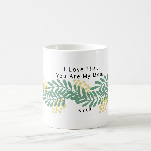 Caneca De Café Adorei que você é minha mãe Mug Boho Floral. (Centro)