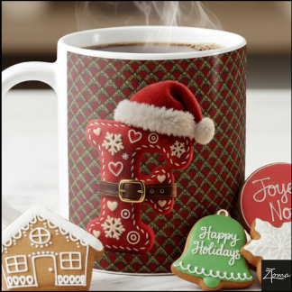 Caneca De Café Adorno Dourado Pastel Camadas Letra F