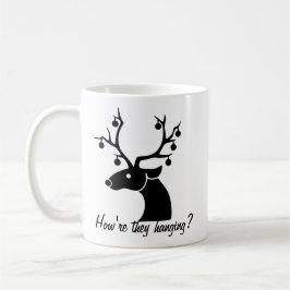 Caneca De Café Adornos de Renas de Natal Engraçados Silhueta