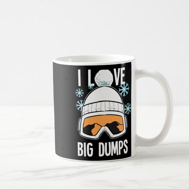 Caneca De Café Adoro Big Dump Snowboarder Snowboard Freestyl (Direita)