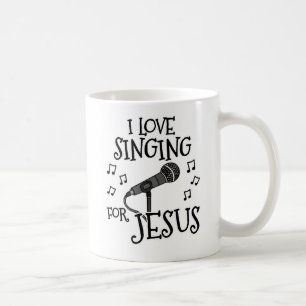 Caneca De Café Adoro Cantar Por Jesus, Cantor Da Igreja