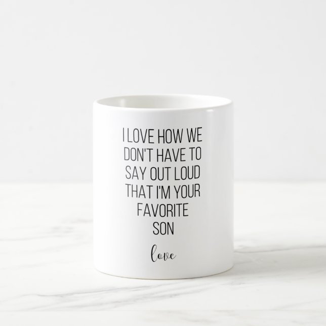 Caneca De Café Adoro como não temos que dizer alto que sou (Centro)