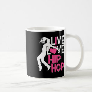 Caneca De Café Adoro Dança De Hip Hop - Coração Rosa E Dança De H