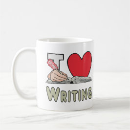 Caneca De Café Adoro Escrevendo