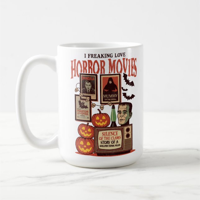 Caneca De Café Adoro Filmes De Ódio (Esquerda)