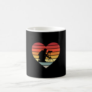 Caneca De Café Adoro Fotografar Vintage Heart
