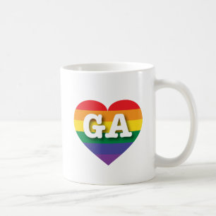 Caneca De Café Adoro Georgia Rainbow Heart