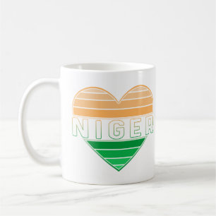Caneca De Café Adoro Níger, Níger Heart