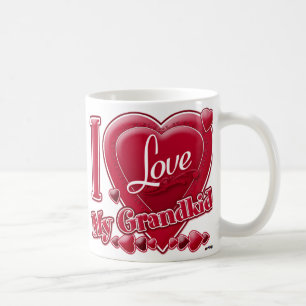 Caneca De Café Adoro os meus netos vermelhos