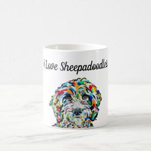 Caneca De Café Adoro Sheepadoodles 11 oz.Caneca