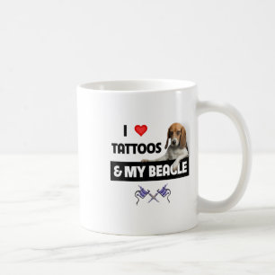 Caneca De Café Adoro Tatuagens E Meu Cachorro De Beagle Tatuou O