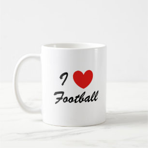 Caneca De Café Adoro Typografia Futebol De Futebol Coffee Mug