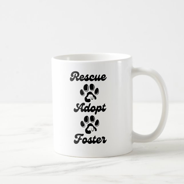 Caneca De Café Adotar Foster de Salvamento - Adotar um Dia de Pet (Direita)