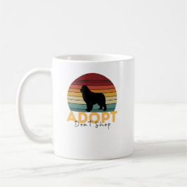 Caneca De Café Adote Não Compre Cachorro Newfy - Abrigar Pet Gift