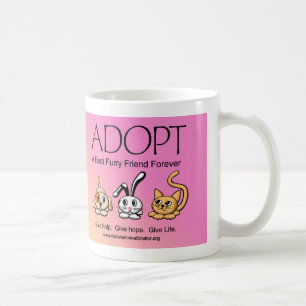 Caneca De Café Adote um melhor amigo peludo para sempre