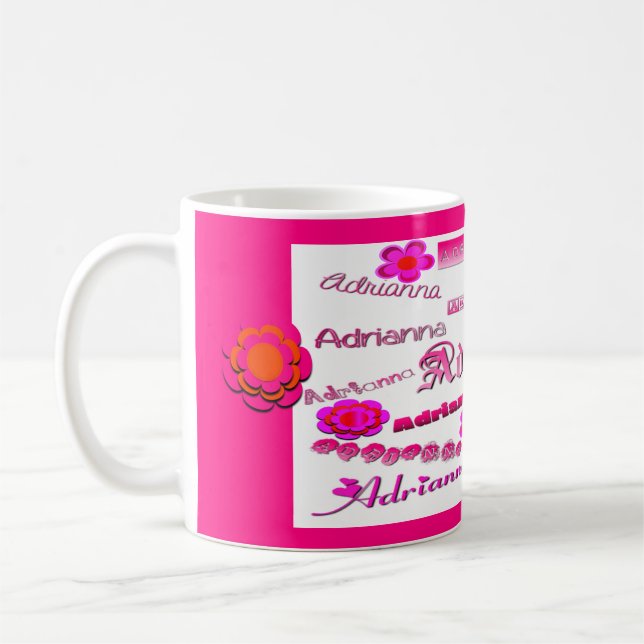 Caneca De Café Adrianna Floral Pop Art (Esquerda)