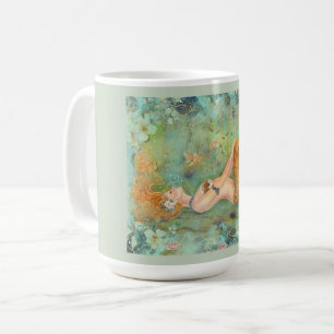 Caneca De Café Adrift pacífica sereia impressão por Renee