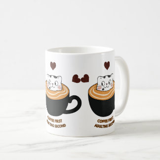 Caneca de Café Adultizando em Segundo Lugar Gato F