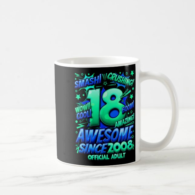Caneca De Café Adulto de 18 anos para meninos aniversário de 18 a (Direita)