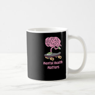 Caneca De Café Adulto Mental Health S Vintage Cinema Design Stick