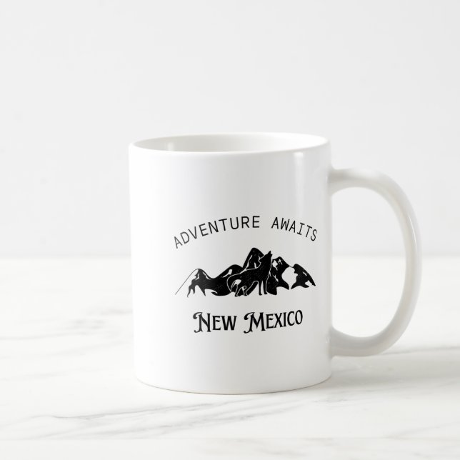 Caneca De Café Adventure Awaits Vacation Travel New Mexico  (Direita)
