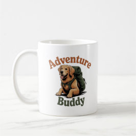 Caneca De Café Adventure Buddy Golden Retriever Hiking Dog Coffee