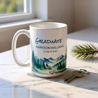 Caneca De Café Adventure Mountain Graduate Gift 