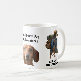 Caneca De Café Adventurous Dachshund Hiker Home Is Where My Pack