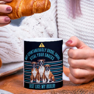 Caneca De Café Advertência Engraçado de Cachorro Cachorro